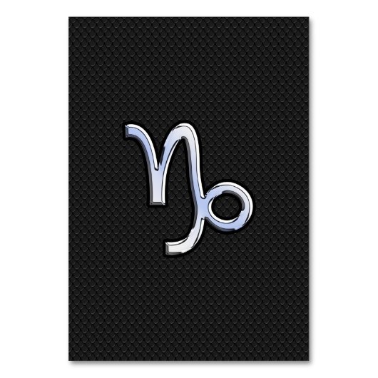 Chrome zoals Capricorn Zodiac Sign on Snake style Kaart (Voorkant)