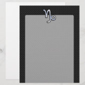 Chrome zoals Capricorn Zodiac Symbol op slangenhui (Voorkant / Achterkant)