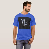 Chrome zoals Capricorn Zodiac Symbol op slangenhui T-shirt (Voorkant volledig)