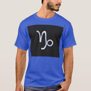 Chrome zoals Capricorn Zodiac Symbol op slangenhui T-shirt