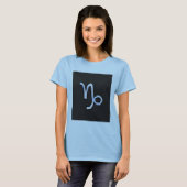 Chrome zoals Capricorn Zodiac Symbol op slangenhui T-shirt (Voorkant volledig)