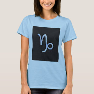 Chrome zoals Capricorn Zodiac Symbol op slangenhui T-shirt