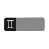 Chrome zoals Gemini-sterrenbeeld Etiket (Voorkant)