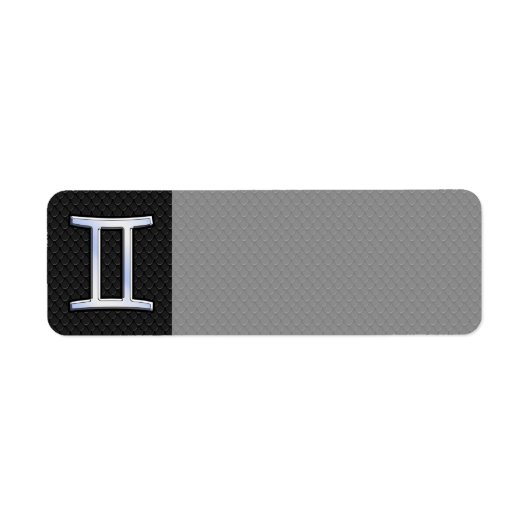 Chrome zoals Gemini-sterrenbeeld Etiket (Voorkant)