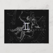 Chrome zoals Gemini Zodiac Sign on Hevelius 1690 Briefkaart (Voorkant)