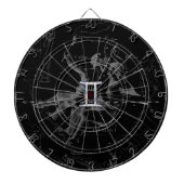 Chrome zoals Gemini Zodiac Sign on Hevelius 1690 Dartbord (Voorkant)