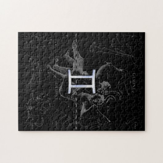 Chrome zoals Gemini Zodiac Sign on Hevelius 1690 Legpuzzel (Horizontaal)