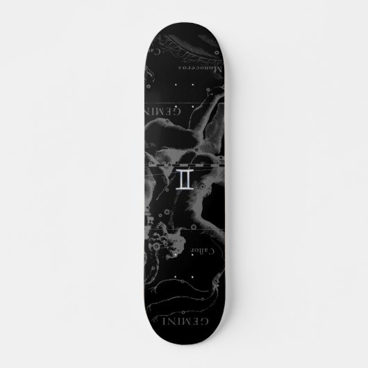 Chrome zoals Gemini Zodiac Sign on Hevelius 1690 Skateboard (Voorkant)