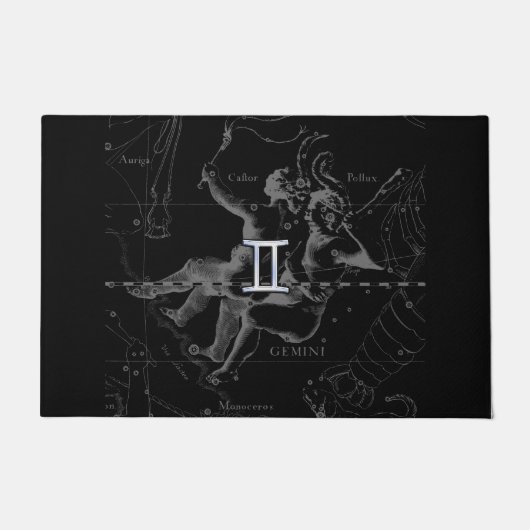 Chrome zoals Gemini Zodiac Sign on Hevelius Deurmat (Voorkant)