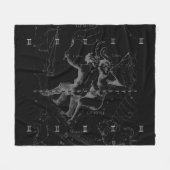 Chrome zoals Gemini Zodiac Sign on Hevelius Fleece Deken (Voorkant (Horizontaal))