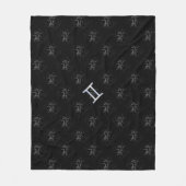 Chrome zoals Gemini Zodiac Sign on Hevelius Fleece Deken (Voorkant)