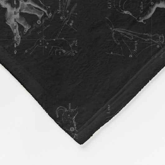 Chrome zoals Gemini Zodiac Sign on Hevelius Fleece Deken (Hoek)