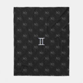 Chrome zoals Gemini Zodiac Sign on Hevelius Fleece Deken (Voorkant)