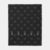 Chrome zoals Gemini Zodiac Sign on Hevelius Fleece Deken (Voorkant)