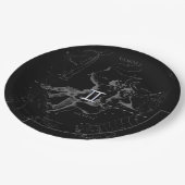 Chrome zoals Gemini Zodiac Sign on Hevelius Papieren Bordje (Gekanteld)