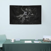 Chrome zoals Gemini Zodiac Sign on Hevelius Spandoek (Beurs)