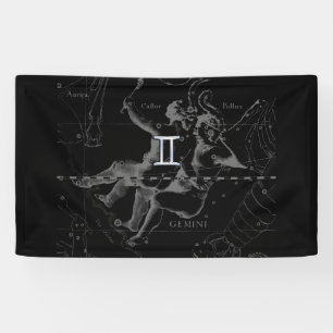 Chrome zoals Gemini Zodiac Sign on Hevelius Spandoek