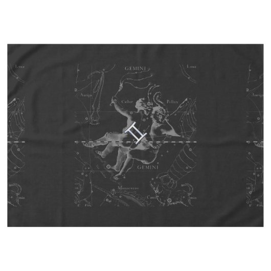Chrome zoals Gemini Zodiac Sign on Hevelius Tafelkleed (Voorkant (Horizontaal))