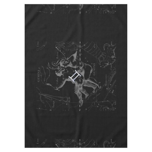 Chrome zoals Gemini Zodiac Sign on Hevelius Tafelkleed (Voorkant)