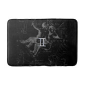 Chrome zoals Gemini Zodiac Symbol op Hevelius Badmat (Voorkant)