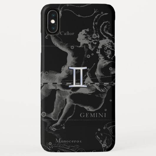 Chrome zoals Gemini Zodiac Symbol op Hevelius Case-Mate iPhone Case (Achterkant)