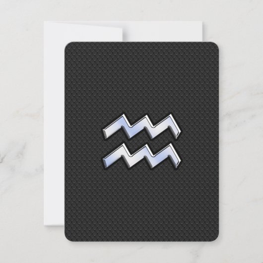 Chrome zoals het Aquarius Zodiac-symbool op de sla (Voorkant)