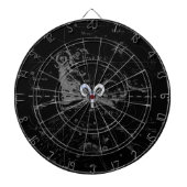 Chrome zoals het Zodiac-symbool van Aries op Hevel Dartbord (Voorkant)