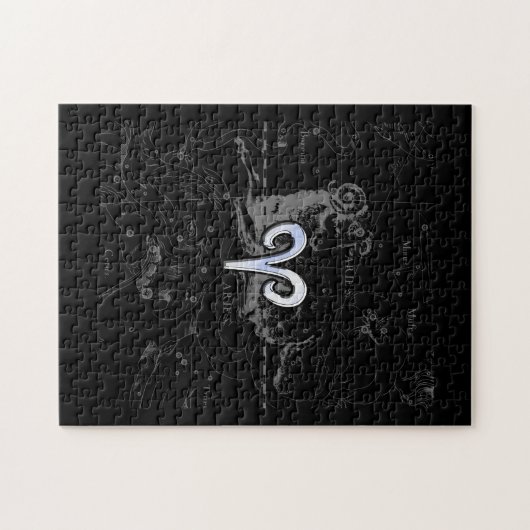Chrome zoals het Zodiac-symbool van Aries op Hevel Legpuzzel (Horizontaal)