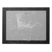 Chrome zoals het Zodiac-symbool van Aries op Hevel Notitieblok (Voorkant)