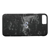 Chrome zoals het Zodiasymbool van Aries op Heveliu Case-Mate iPhone Case (Achterkant (Horizontaal))