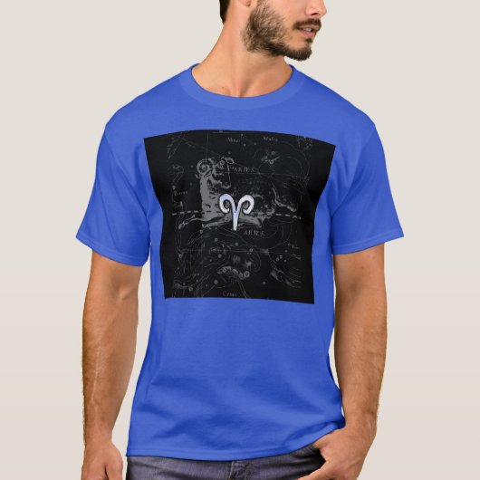 Chrome zoals het Zodiasymbool van Aries op Heveliu T-shirt (Voorkant)