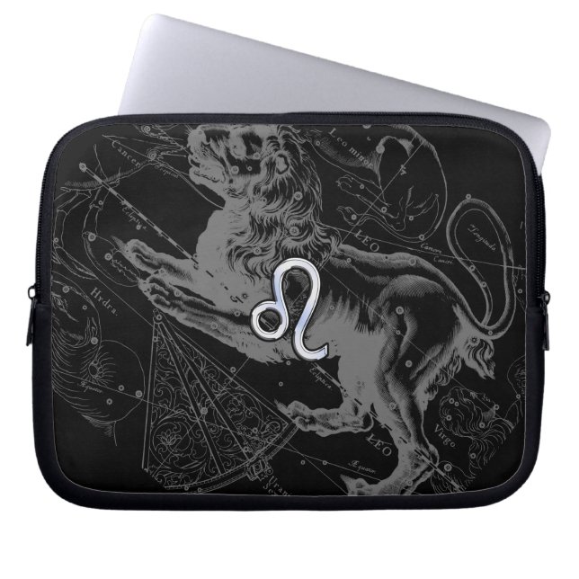 Chrome zoals Leo Zodiac Sign op Hevelius Laptop Sleeve (Voorkant)