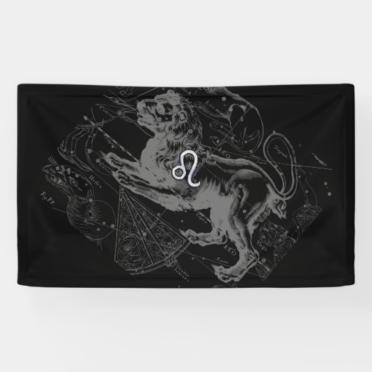 Chrome zoals Leo Zodiac Sign op Hevelius Spandoek (Horizontaal)