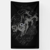 Chrome zoals Leo Zodiac Sign op Hevelius Spandoek (Verticaal)