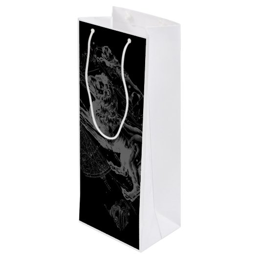 Chrome zoals Leo Zodiac Sign op Hevelius Wijn Cadeautas (Achterkant Gekanteld)