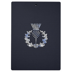 Chrome zoals op Carbon Fibre Print Scottish Thistl Klembord