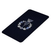 Chrome zoals op Carbon Fibre Print Scottish Thistl Magneet (Linkerzijde)