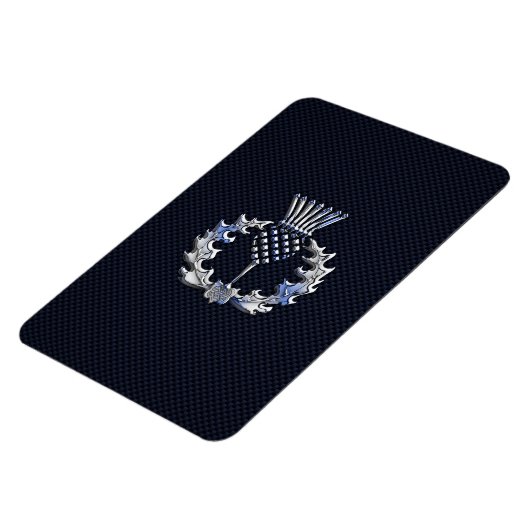 Chrome zoals op Carbon Fibre Print Scottish Thistl Magneet (Linkerzijde)