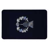 Chrome zoals op Carbon Fibre Print Scottish Thistl Magneet (Horizontaal)