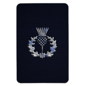 Chrome zoals op Carbon Fibre Print Scottish Thistl Magneet (Verticaal)
