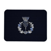 Chrome zoals op Carbon Fibre Print Scottish Thistl Magneet (Horizontaal)