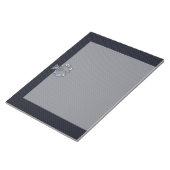 Chrome zoals op Carbon Fibre Print Scottish Thistl Notitieblok (Schuin)