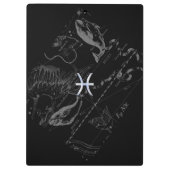 Chrome zoals Pisces Zodiac Sign on Hevelius 1690 Klembord (Achterkant)