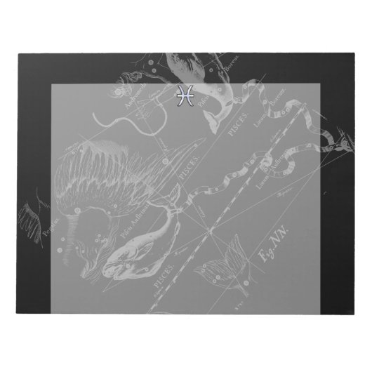 Chrome zoals Pisces Zodiac Sign on Hevelius 1690 Notitieblok (Voorkant)