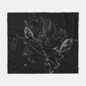 Chrome zoals Pisces Zodiac Sign on Hevelius Fleece Deken (Voorkant (Horizontaal))