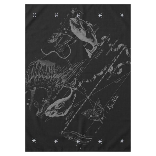 Chrome zoals Pisces Zodiac Sign on Hevelius Tafelkleed (Voorkant)