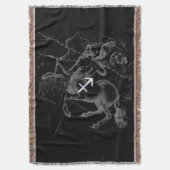 Chrome zoals Sagittarius Zodiac Sign on Hevelius Deken (Voorkant Verticaal)