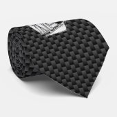 Chrome zoals Sailboot op afdruk van koolstofvezel Stropdas (Opgerold)