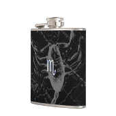 Chrome zoals Scorpio Zodiac Sign on Hevelius 1690 Heupfles (Links)