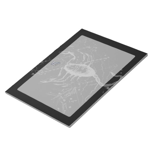 Chrome zoals Scorpio Zodiac Sign on Hevelius 1690 Notitieblok (Schuin)